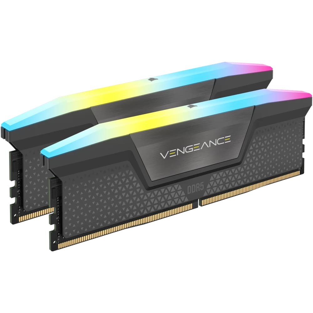 رم کامپیوتر دو کاناله 5200 DDR5 کورسیر VENGEANCE RGB ظرفیت 32 گیگابایت