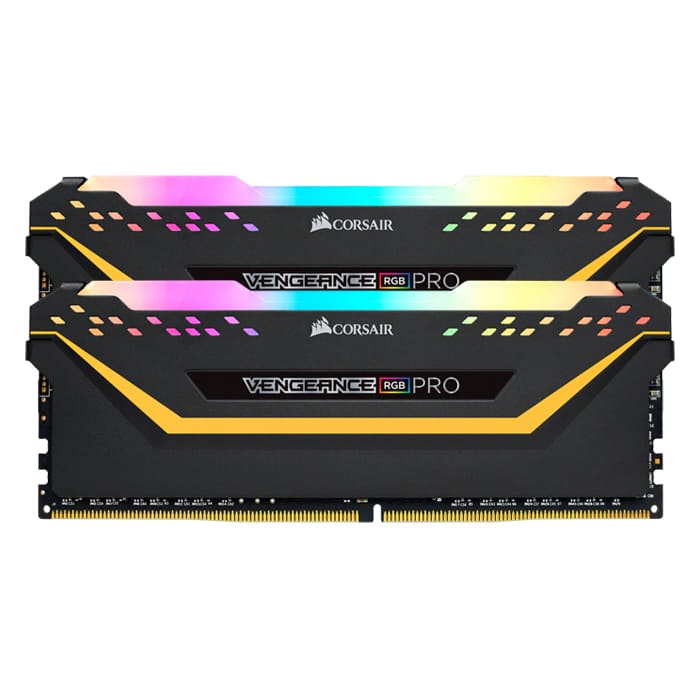 رم کامپیوتر دو کاناله DDR4 3200 کورسیر VENGEANCE RGB PRO ظرفیت 32 گیگابایت پشتیبانی از اینتل و ای ام دی