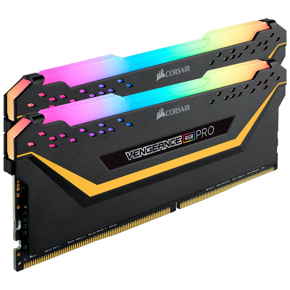 رم کامپیوتر دو کاناله DDR4 3200 کورسیر VENGEANCE RGB PRO ظرفیت 32 گیگابایت پشتیبانی از اینتل و ای ام دی