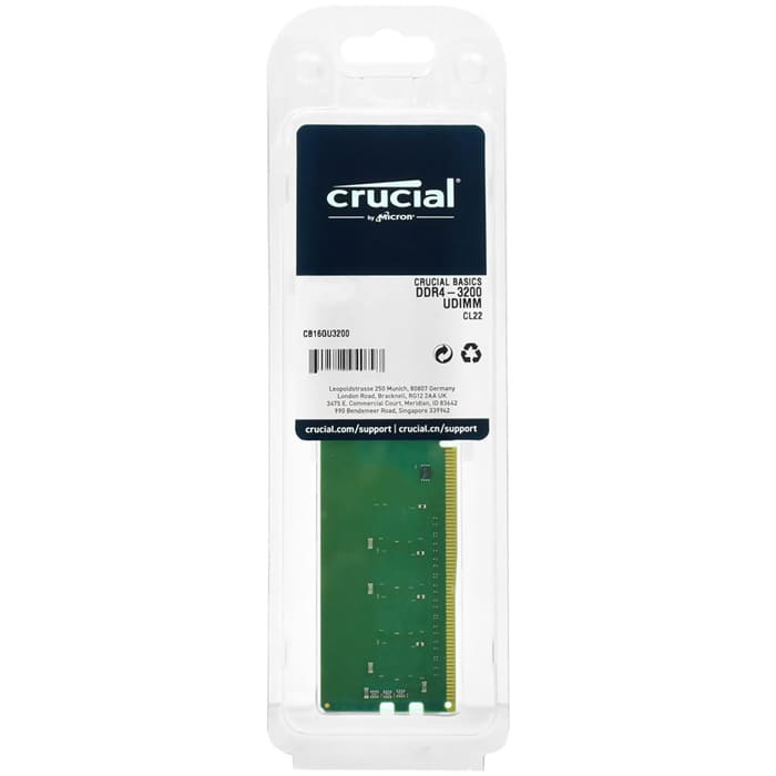 رم کامپیوتر تک کاناله DDR4 کروشیال CB16GU3200 ظرفیت 16 گیگابایت