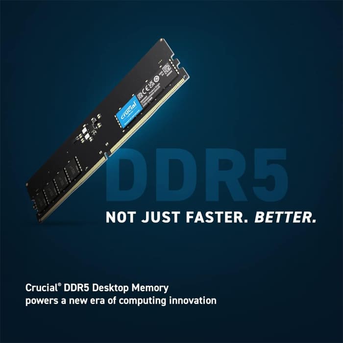 رم کامپیوتر تک کاناله DDR5 کروشیال CT16G48C40U5 ظرفیت 16 گیگابایت