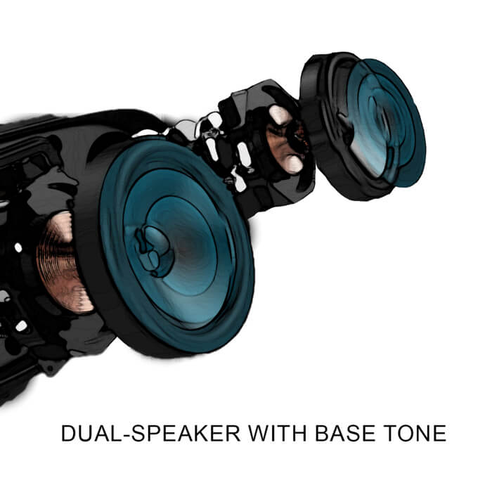 اسپیکر بلوتوثی قابل حمل دویا مدل Dual Speakers