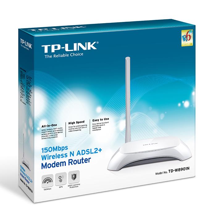 مودم روتر بی سیم تی پی لینک سری ADSL2 Plus مدل TD-W8901N