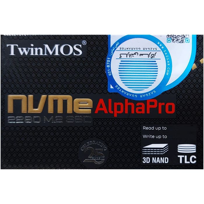 حافظه اس اس دی تواین موس M.2 NVMe AlphaPro ظرفیت 128 گیگابایت