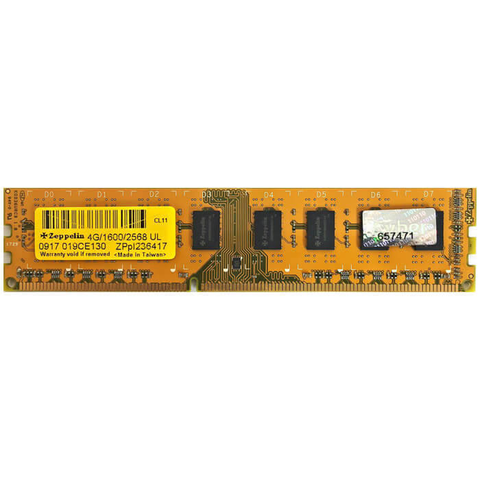 رم کامپیوتر زپلین مدل DDR3 1600Mhz CL11 ظرفیت 4 گیگابایت